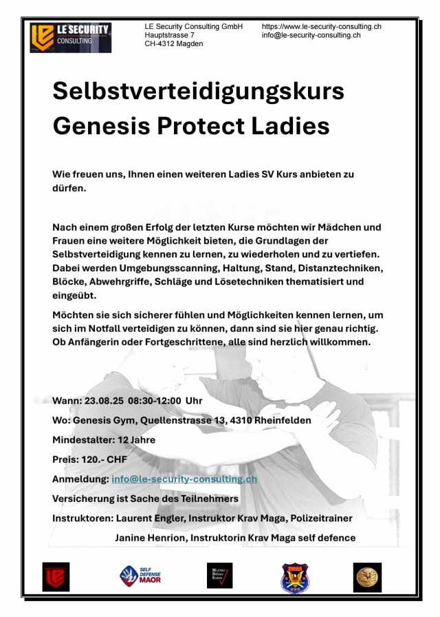 Selbstverteidugungskurs Genesis Protect Ladies - 
